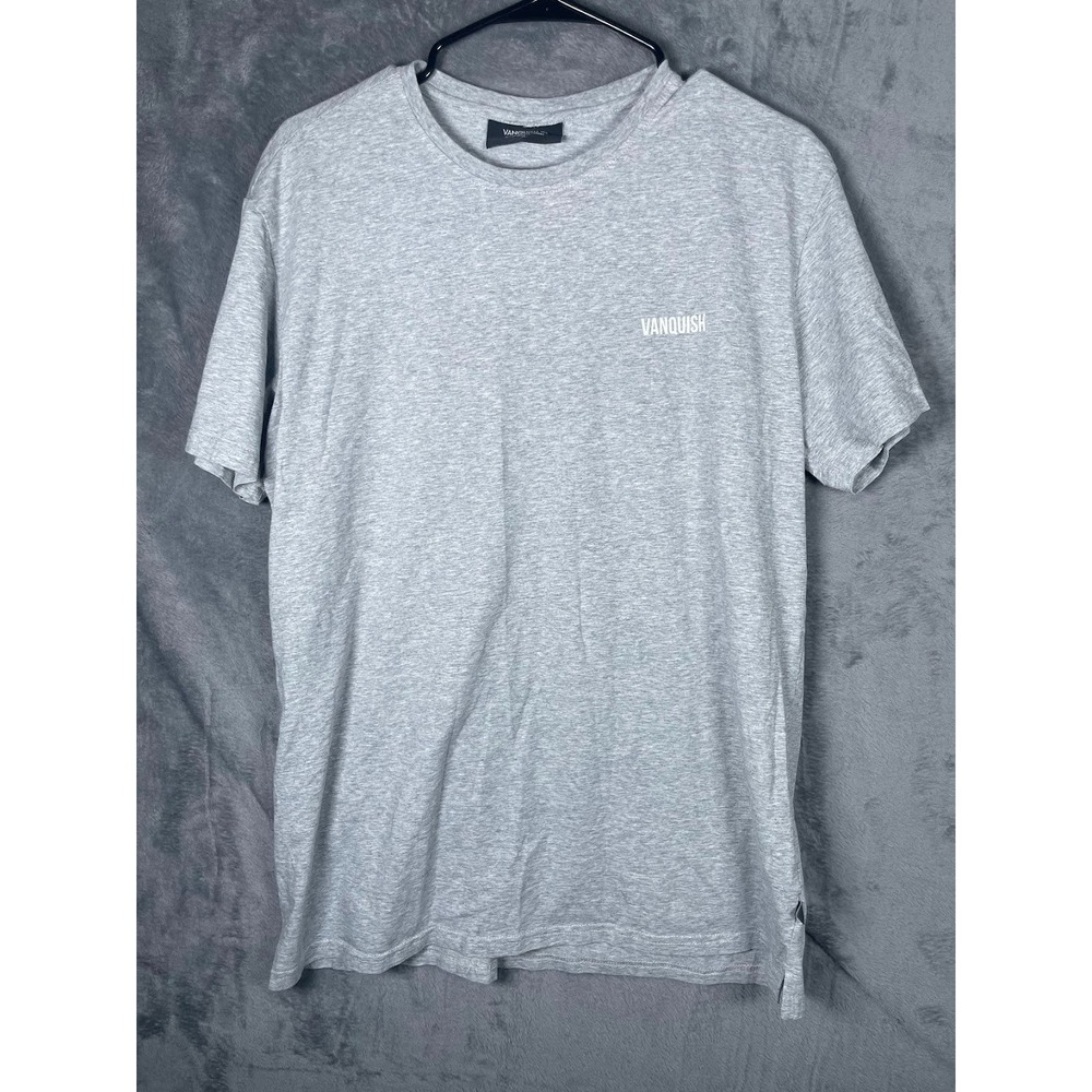 Vanquish‎ Fitness Men's Athletic Short Sleeve T Shirt Gray White Size XL